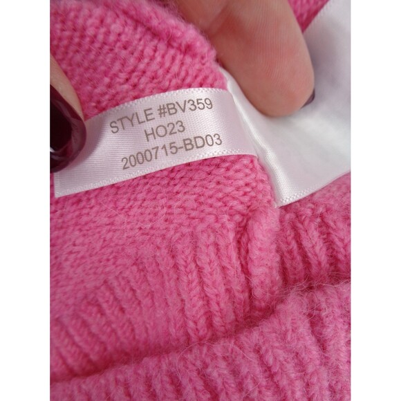 J Crew Pink Chunky Knit Crewneck Sweater Supersoft Yarn Wool Alpaca Size XL - Picture 11 of 11